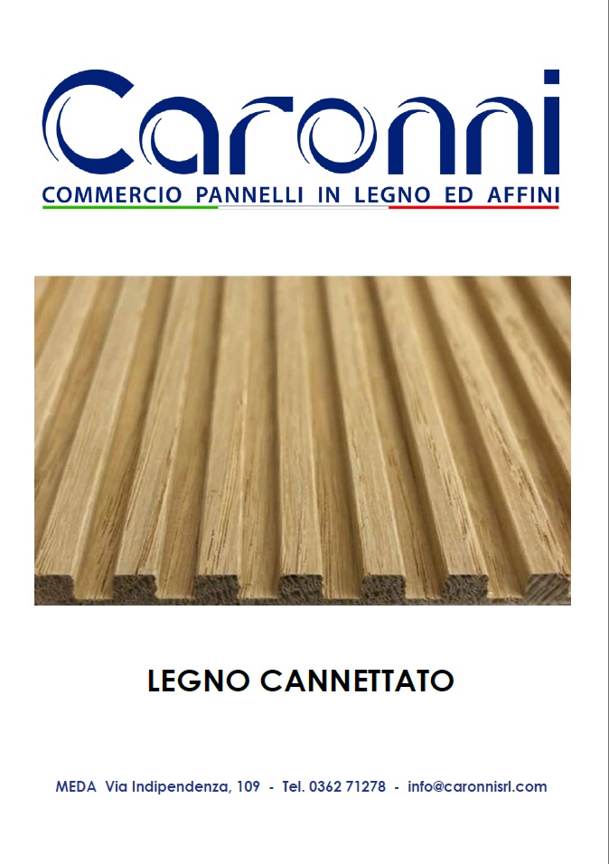 Copertina Catalogo Finiture Legno Cannettato